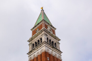 Italy, Venice. Piazza San Marco. Saint Mark's Bell Tower (Campanile).