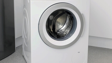 washing machine locked door close up