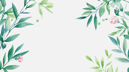 Obraz premium Elegant wedding invitation card background vector. Minimal hand painted watercolor botanical flowers texture template background. Design for wedding, vip cover, poster, rsvp moderncard.Valentine's Day