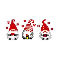 Christmas gnomes. Santa Claus. New Year s celebration. Png