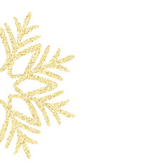 Gold glitter snowflakes texture. Png