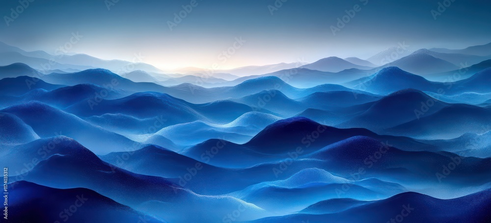 Aufkleber blue gradient abstract expressionism soft light background design