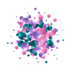 Color Abstract Flying Spheres . Sweet Candy. Colorful Realistic Glossy Balls. Png
