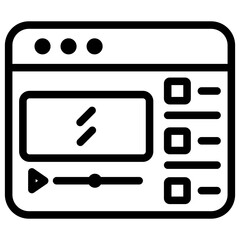 Online Course Icon Lineal Style