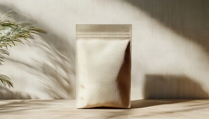 Eco-Friendly Biodegradable Pet Food Pouch in Minimalist Design with Natural Textures