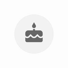 birthday cake icon sign vector