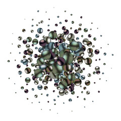 Black glossy balls . Pearls. Png