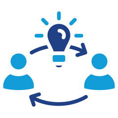 Peer Collaboration Flat Icon