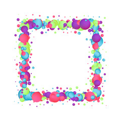 Colorful balls background, design for banner, poster, flyer, card, postcard, cover, brochure. Frame.  Png