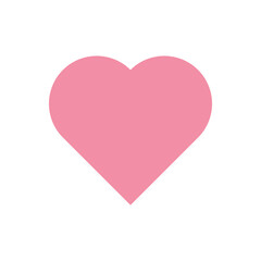 pink heart isolated on white background, valentines day illustration design. 