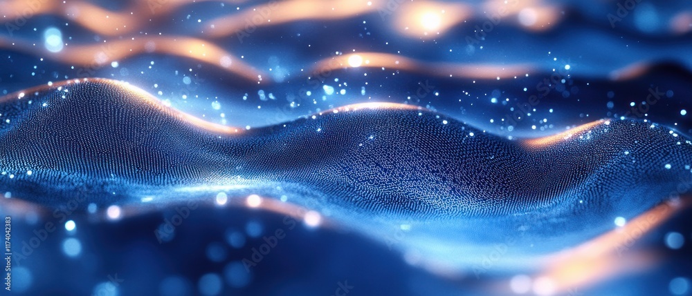 Poster blue water drop icon with artificial intelligence for sustainable resource management and environmen