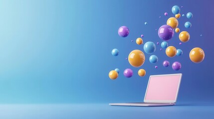 Dynamic online learning experience virtual environment digital interface colorful elements interactive design engaging education