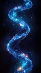 Obraz premium Captivating Cosmic Swirling Energetic Luminous Galactic Celestial Enigmatic Surreal Fantastical Digital Art with Glowing Ethereal Vibrant Shimmering Iridescent Kaleidoscopic Fluid Motion