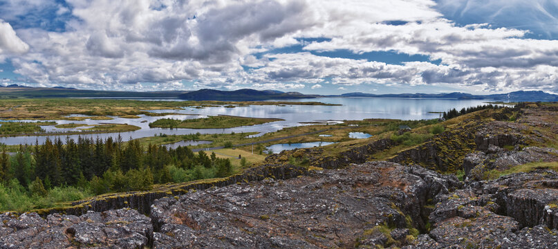 Thingvellir National Park &THORN;ingvellir, historic site, first parliament and national park UNESCO in Iceland, east of Reykjav&iacute;k Europe