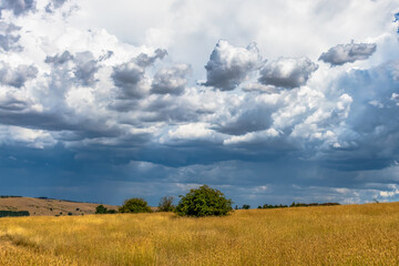 Fototapeta premium Afternoon storm clouds over the rural countryside