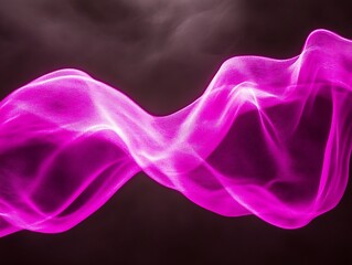 Abstract Pink Fabric Wave Dark Background