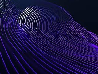 Naklejka premium Abstract Purple Lines Wave Pattern Design