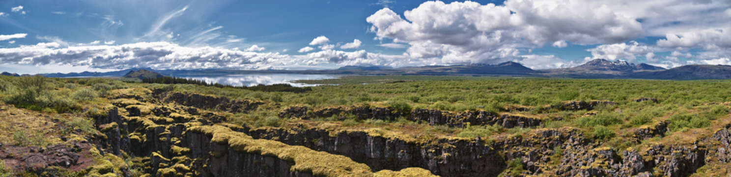 Thingvellir National Park &THORN;ingvellir, historic site, first parliament and national park UNESCO in Iceland, east of Reykjav&iacute;k Europe