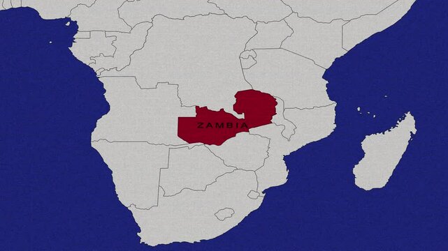 Map OF Zambia.