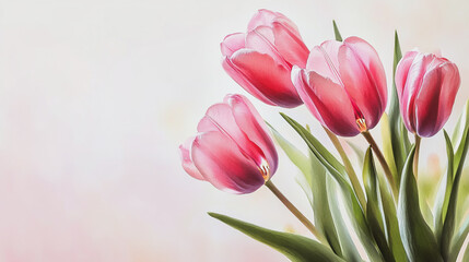 Fototapeta premium Elegant wedding invitation card background vector. Minimal hand painted watercolor botanical flowers texture template background. Design for wedding, vip cover, poster, rsvp moderncard.Valentine's Day