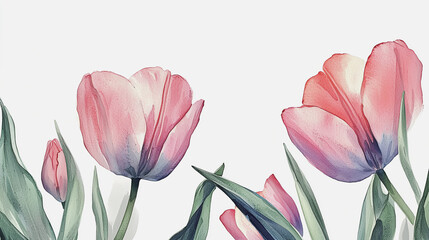 Fototapeta premium Elegant wedding invitation card background vector. Minimal hand painted watercolor botanical flowers texture template background. Design for wedding, vip cover, poster, rsvp moderncard.Valentine's Day