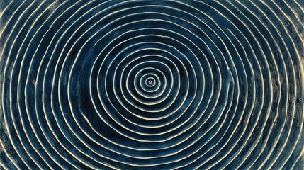Serene Ripples: Tranquil 2D Flat Illustration of Soft Blue Light Reflecting in Concentric Water Circles for Meditation and Relaxation
