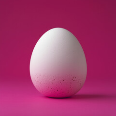 Fototapeta premium Soufflé Egg Centered on a Fuchsia Background with Maximum Impact
