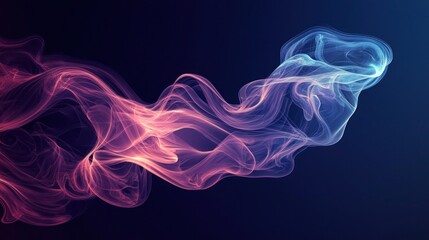 Fototapeta premium Intricate Vapor Trails in Ethereal 2D Flat Illustration