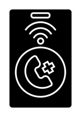 Mobile Healthcare icon. Medical icon. Solid icon style