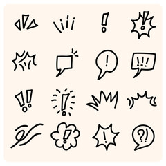 Simple doodle element hand drawing