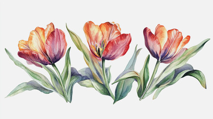 Fototapeta premium Elegant wedding invitation card background vector. Minimal hand painted watercolor botanical flowers texture template background. Design for wedding, vip cover, poster, rsvp moderncard.Valentine's Day