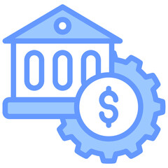 Payment Processor Icon Line Blue Style