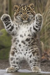 Naklejka premium Ceylon leopard (Panthera pardus kotiya) close-up