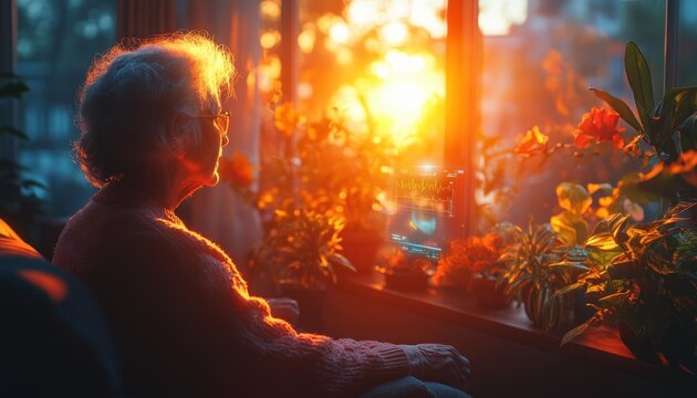 Remote Health Monitoring and Telemedicine for Elderly Care with Holographic Interfaces and Smart Technology