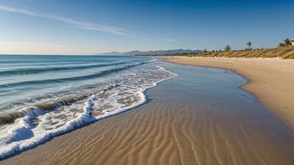 Serene Beach Invites Relaxation and Tranquility