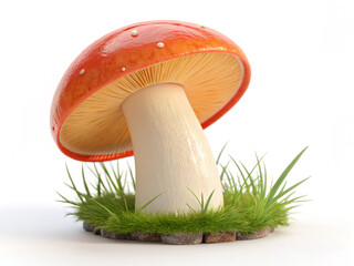 mushroom in grass. mushroom, nature, autumn, forest, fungus, toadstool, red, fungi, amanita, agaric, grass, poisonous, white, mushrooms, fly, season, macro, poison, boletus, food, cap, moss, green, to