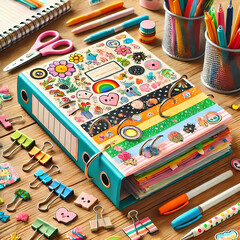 Fototapeta premium Organized Learning: A Collection of Notebooks Perfect for Writing, Studying, and Achieving Your Academic Goals
