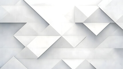 Obraz premium Abstract white background with texture pattern, layered geometric triangle shapes, white and grey glossy squares, abstract tech banner design. Graphic design element stripes concept for web, flyer