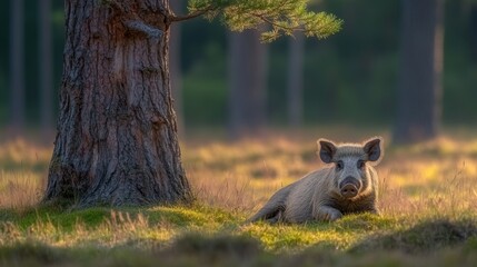 Fototapeta premium A powerful mammal stands tall in the wilderness
