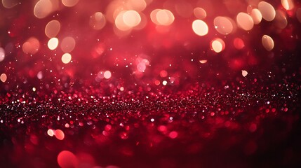 Red Glitter Sparkle Background: Festive, Luxurious, and Elegant
