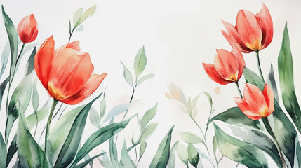 Obraz premium Elegant wedding invitation card background vector. Minimal hand painted watercolor botanical flowers texture template background. Design for wedding, vip cover, poster, rsvp moderncard.Valentine's Day