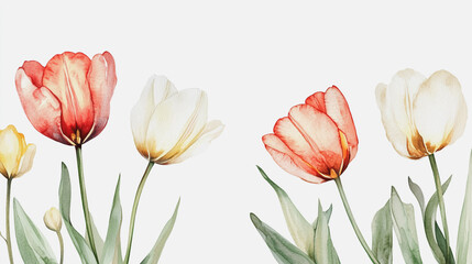 Fototapeta premium Elegant wedding invitation card background vector. Minimal hand painted watercolor botanical flowers texture template background. Design for wedding, vip cover, poster, rsvp moderncard.Valentine's Day