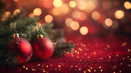 Fototapeta premium Festive Christmas Ornament Still Life