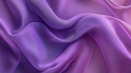 Fototapeta premium Purple silk fabric drapes, soft folds, gradient texture, background, fashion design.