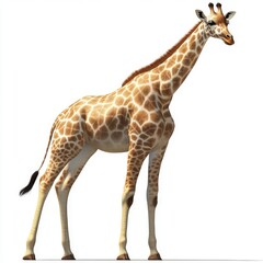 PNG of a giraffe set against a transparent background, generated by AI