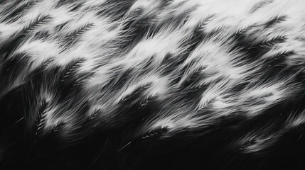 Abstract grayscale image of flowing wheat stalks
