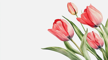 Fototapeta premium Elegant wedding invitation card background vector. Minimal hand painted watercolor botanical flowers texture template background. Design for wedding, vip cover, poster, rsvp moderncard.Valentine's Day