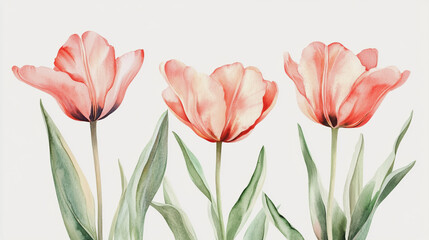 Fototapeta premium Elegant wedding invitation card background vector. Minimal hand painted watercolor botanical flowers texture template background. Design for wedding, vip cover, poster, rsvp moderncard.Valentine's Day