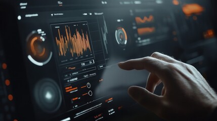 Digital interface with smart sensors monitoring environmental conditions like temperature and air quality