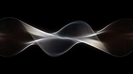Abstract Waveform: Elegant Flowing Lines in Dark Background